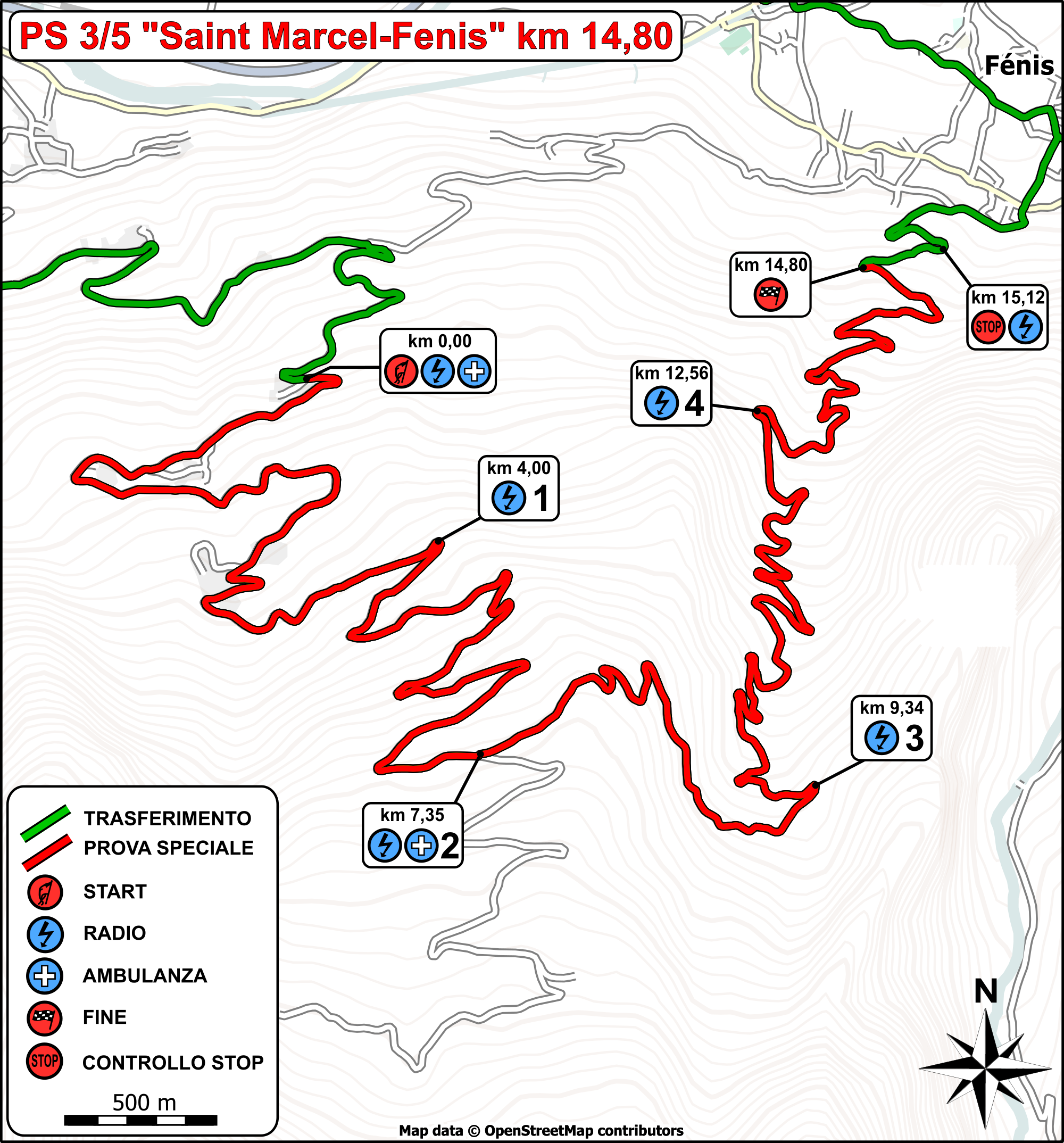 Mappa PS3-5 Saint-Marcel / Fénis