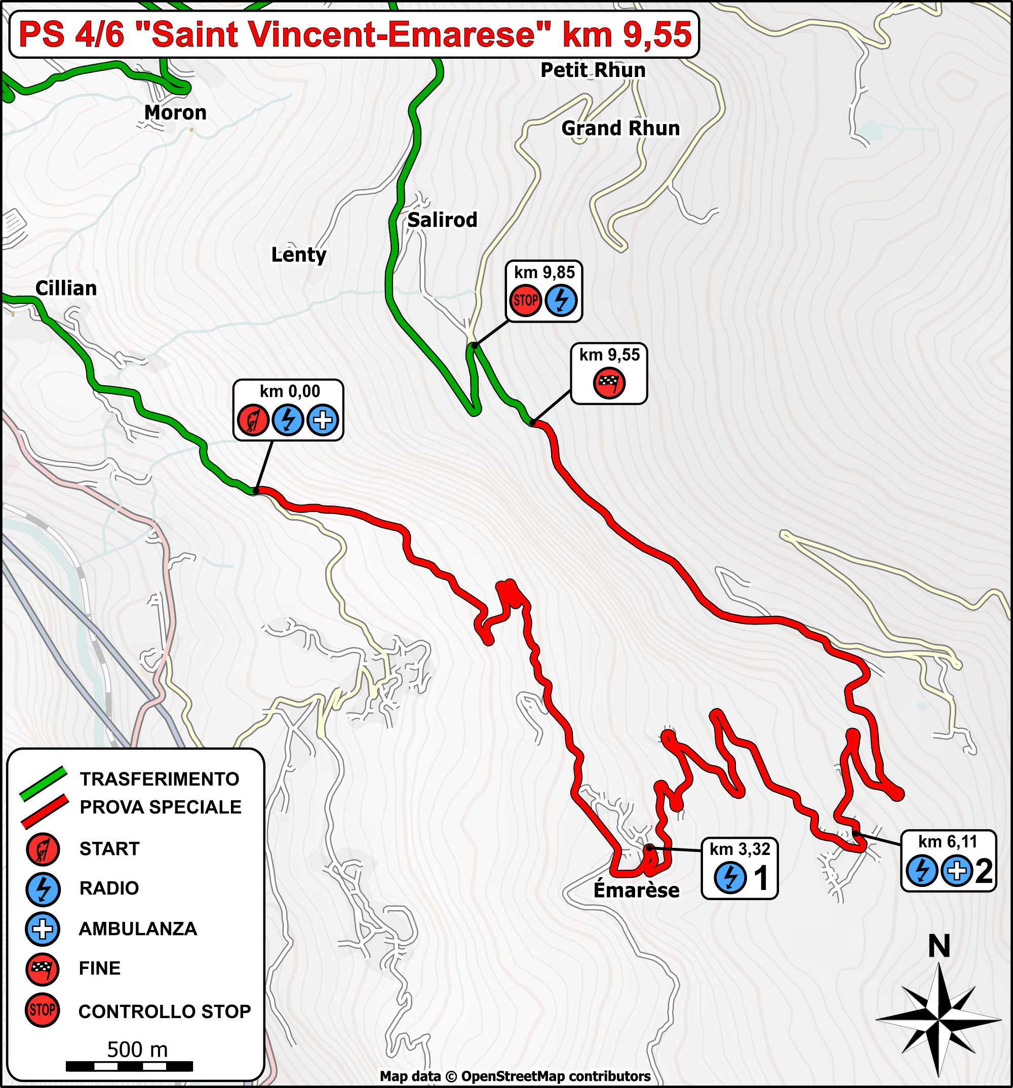 Mappa PS4-6 Saint-Vincent / Emarèse